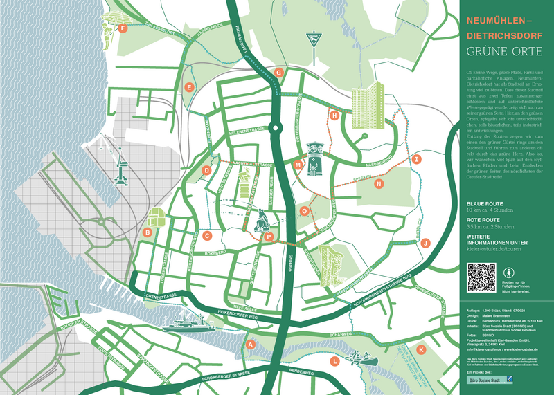 Grüne Orte Map Neumühlen-Dietrichsdorf