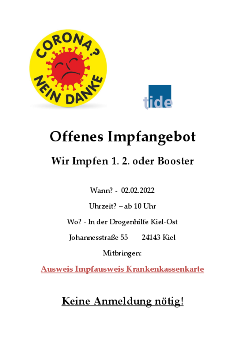 Offenes Angbebot
