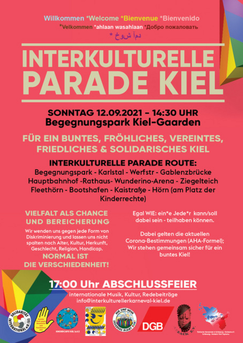 Flyer Interkulturelle Parade Kiel