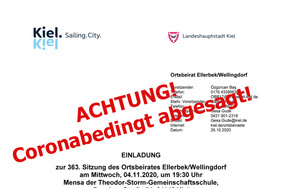 ABSAGE: Ortsbeiratssitzung Ellerbek/Wellingdorf